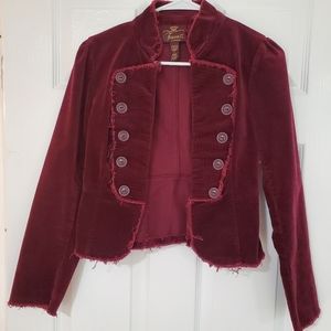 Red Cotton Blazer Forever 21 Vintage